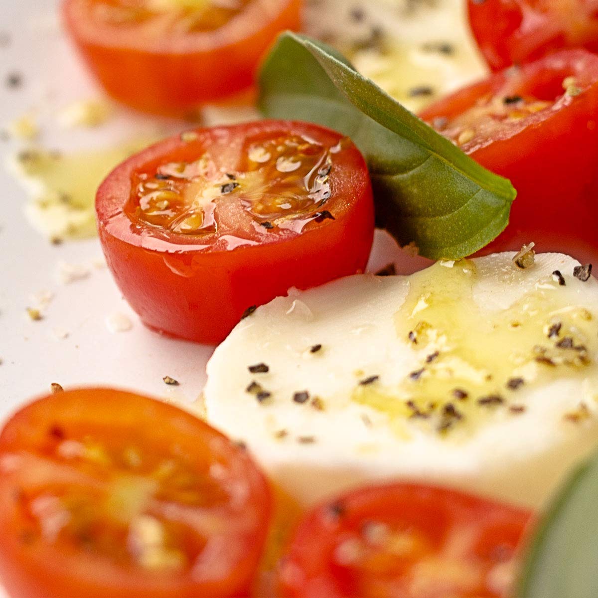 Livias Great On Tomatoes Cheese Basil Olive Oil