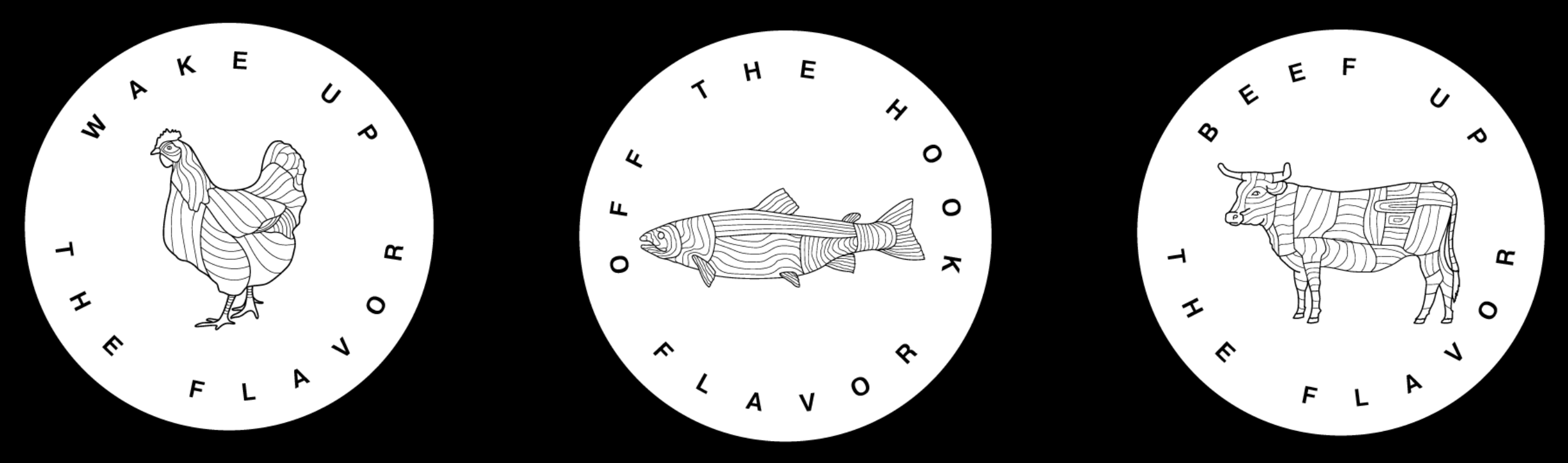 Livia's Seasoning Salt Flavor Up icons, Chicken, Fish, Beef